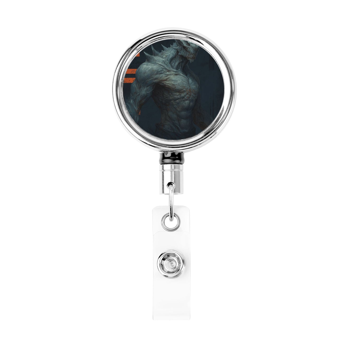 "Beast of Power" Creative Retractable Badge Reel | Powerful Illustration Design, Showcasing Unique Personality and Energy