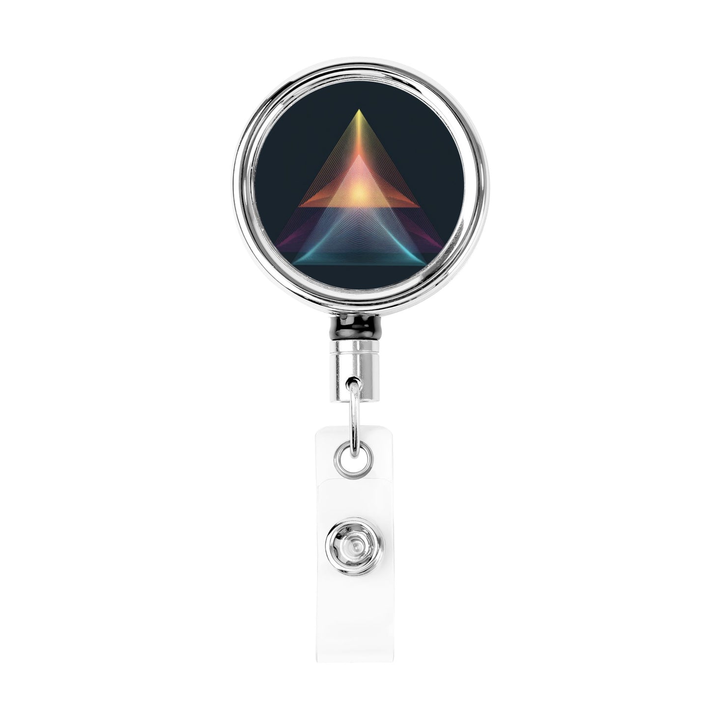 "Light Triangle" Creative Retractable Badge Reel | Unique Modern Geometric Design, Combining Art and Function