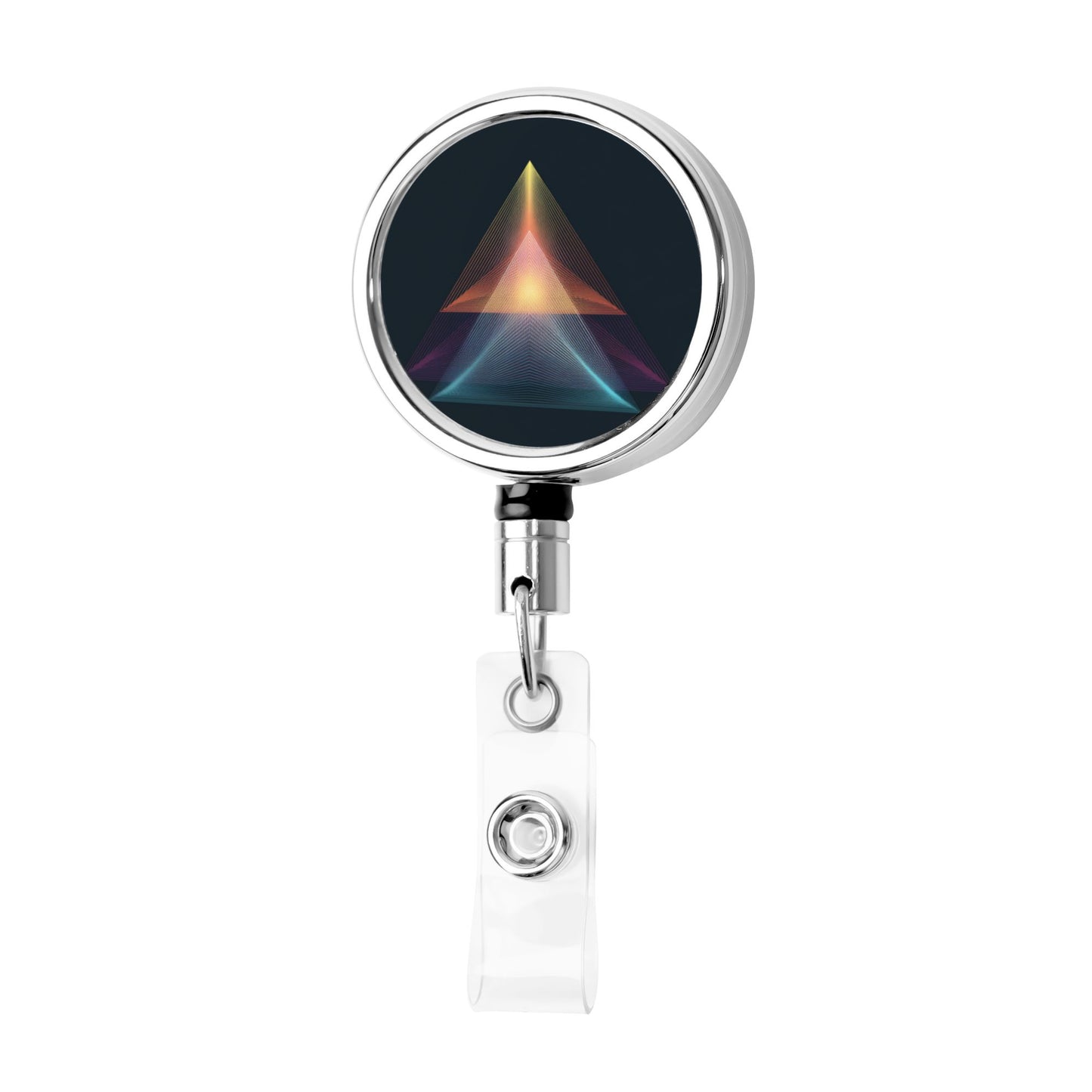 "Light Triangle" Creative Retractable Badge Reel | Unique Modern Geometric Design, Combining Art and Function
