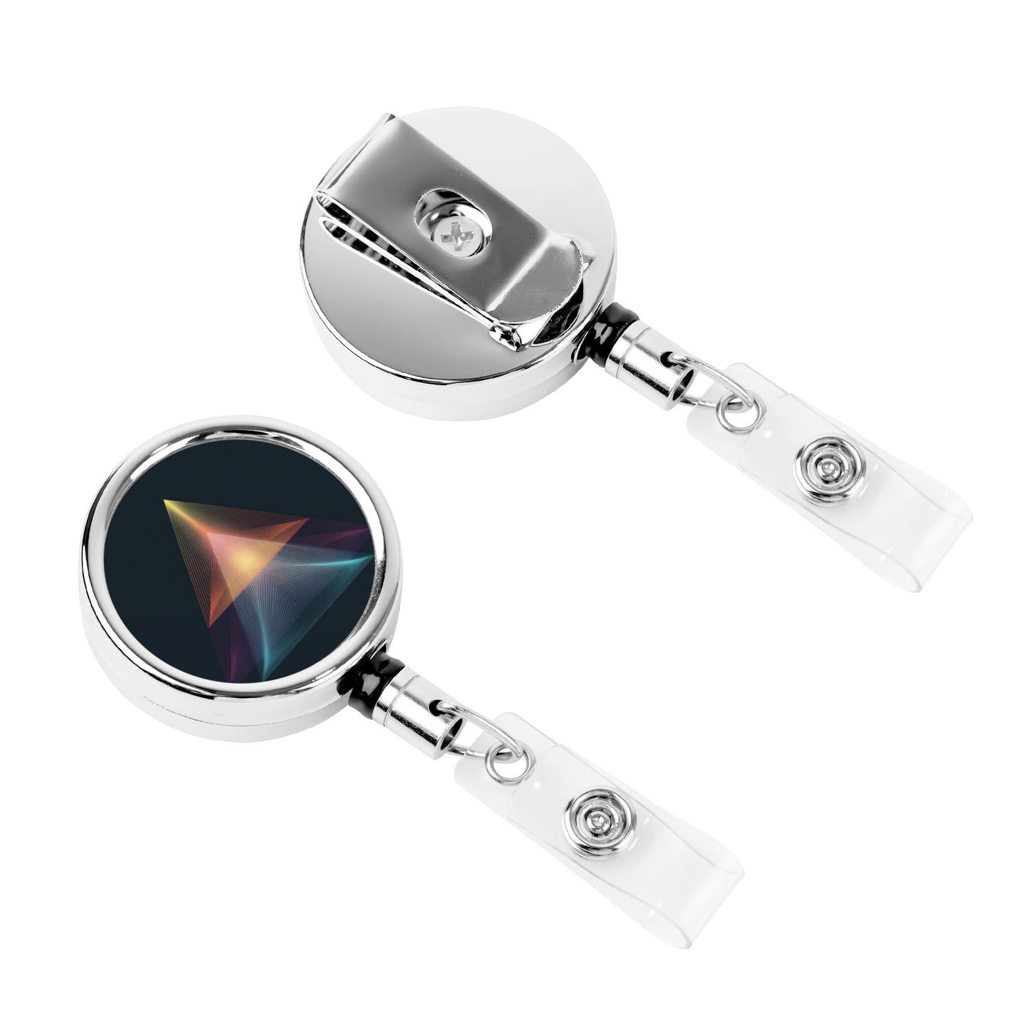 "Light Triangle" Creative Retractable Badge Reel | Unique Modern Geometric Design, Combining Art and Function