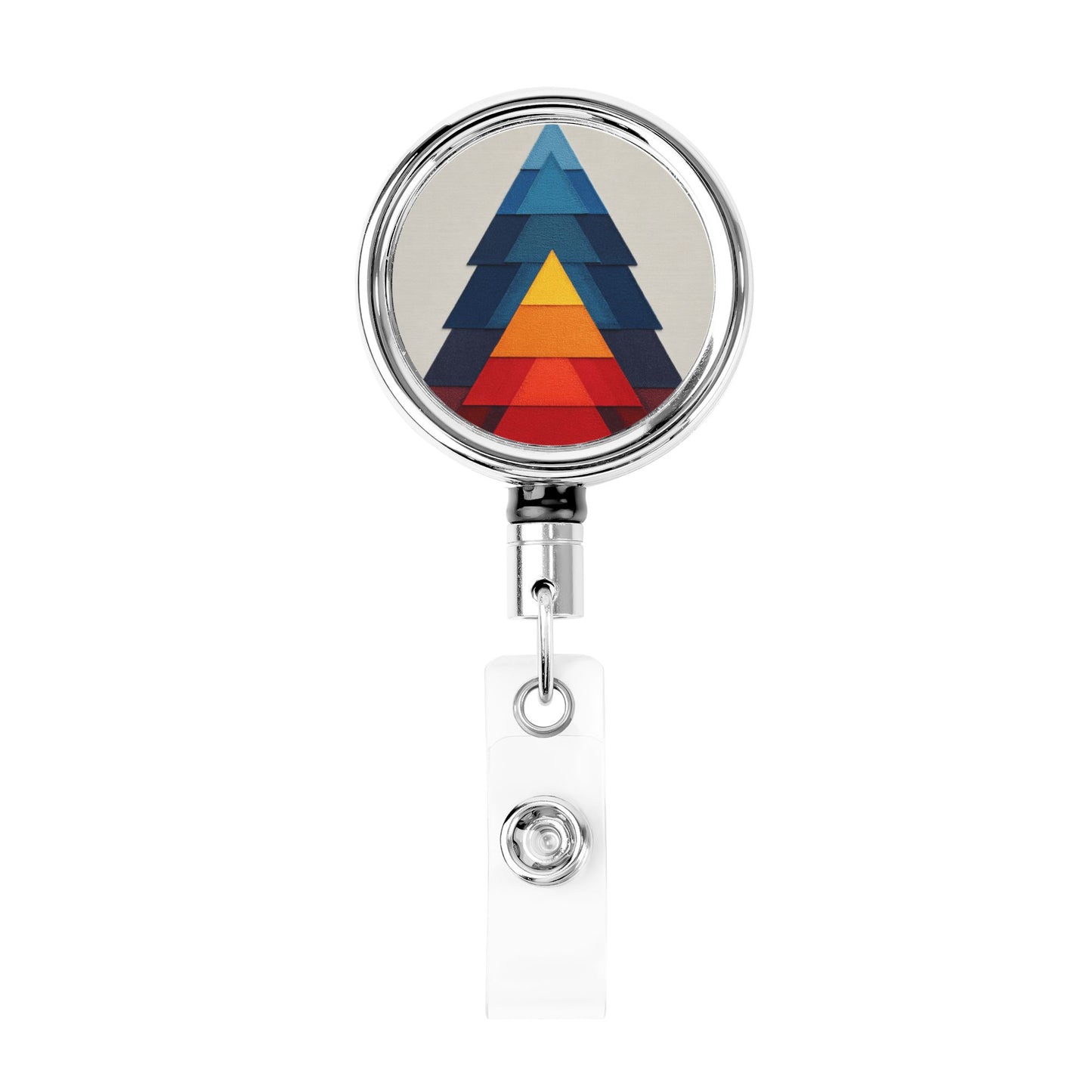 "Rainbow Triangle" Creative Retractable Badge Reel | Unique Gradient Color Design, A Perfect Combination of Modern Art and Function