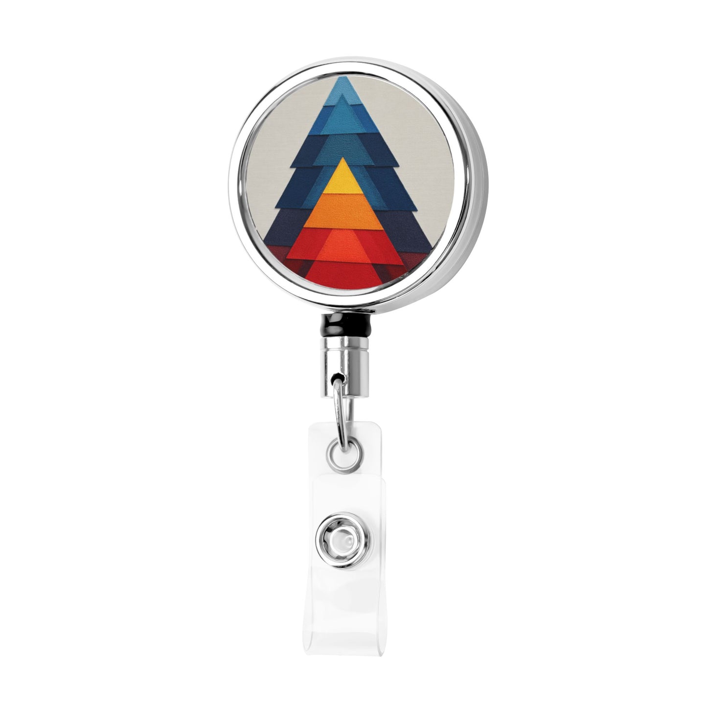 "Rainbow Triangle" Creative Retractable Badge Reel | Unique Gradient Color Design, A Perfect Combination of Modern Art and Function