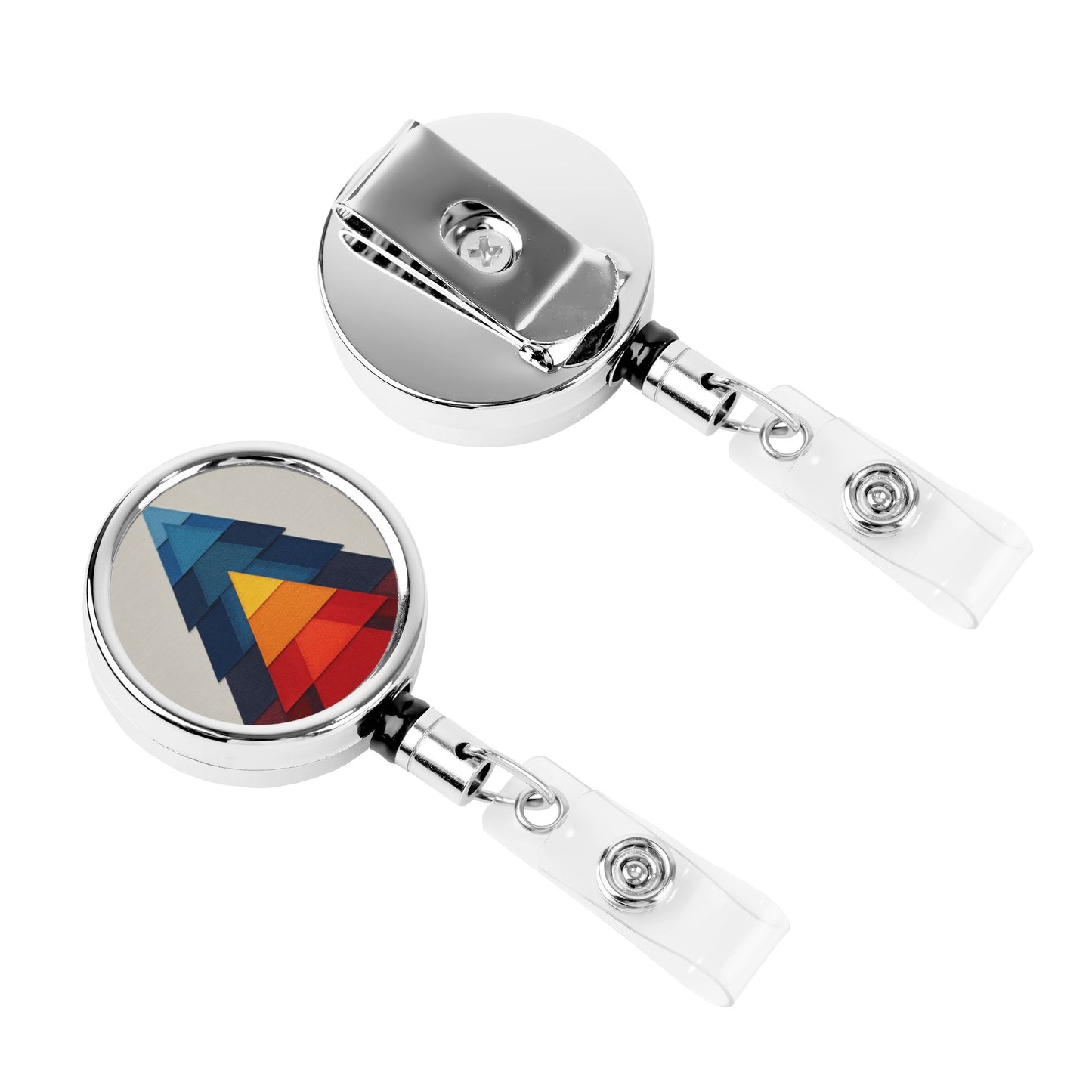 "Rainbow Triangle" Creative Retractable Badge Reel | Unique Gradient Color Design, A Perfect Combination of Modern Art and Function