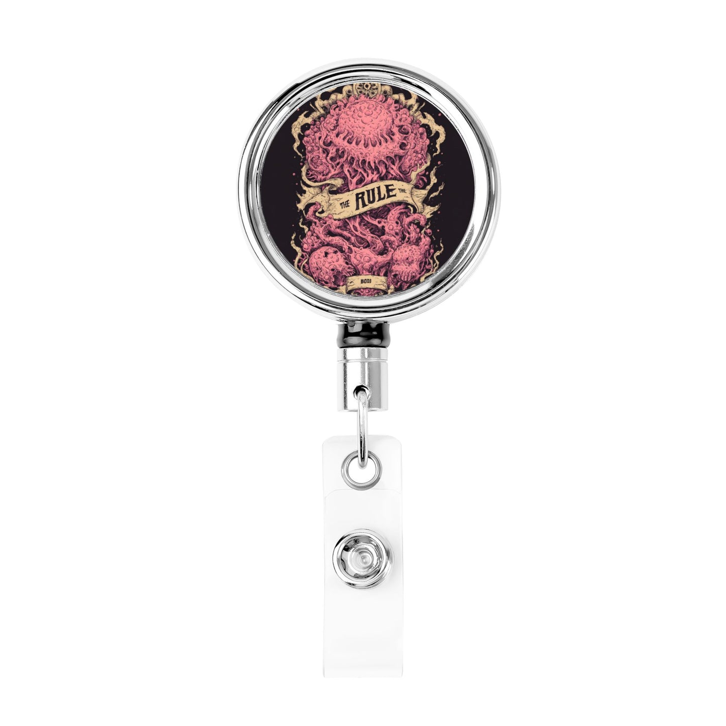 "Ocean King" Creative Retractable Badge Reel | Unique Illustration Design, Stylish and Practical
