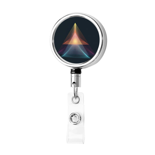 "Light Triangle" Creative Retractable Badge Reel | Unique Modern Geometric Design, Combining Art and Function